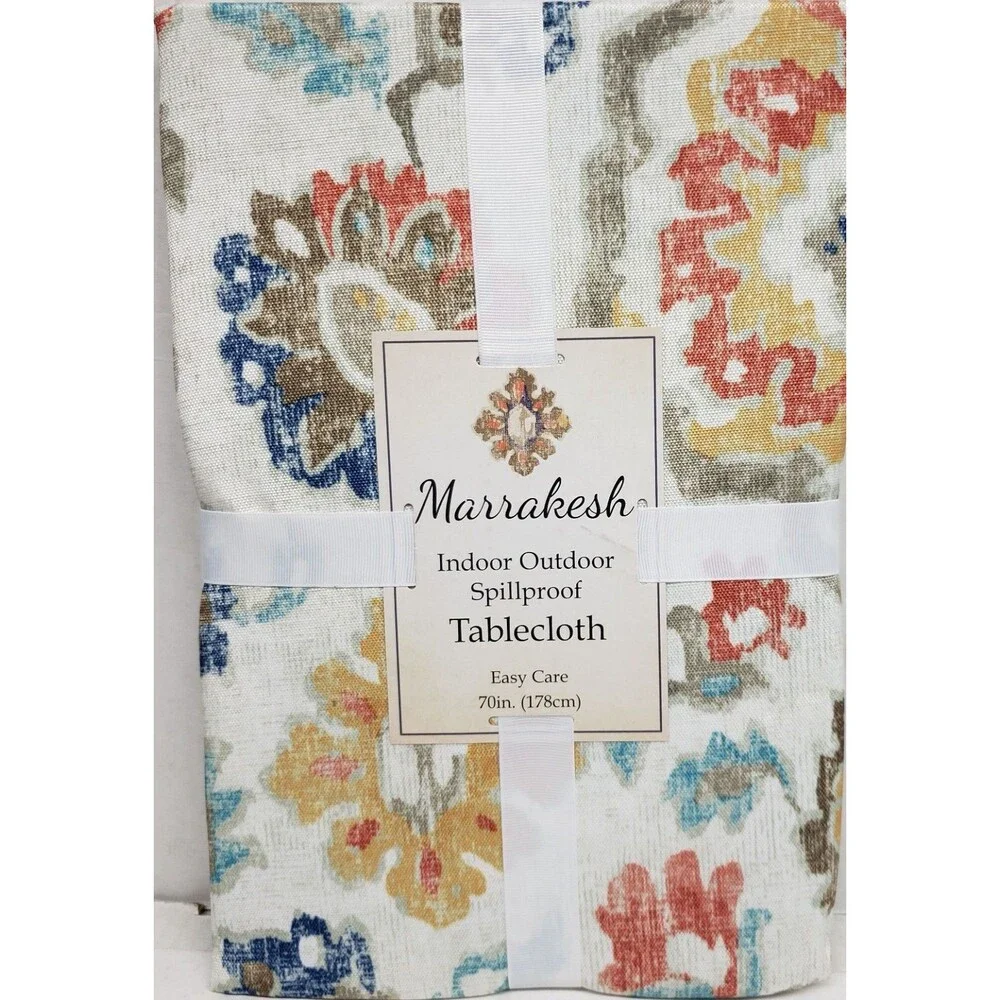 Printed Outdoor Spillproof Tablecloth,70